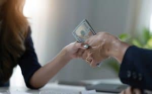 paying thousands of dollar to a woman